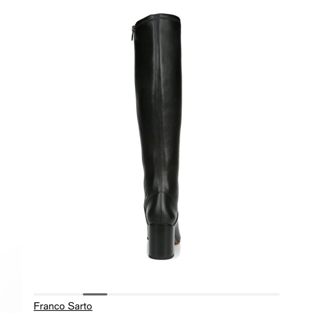 Franco Sarto Black Faux Leather Knee-high Boots; Size 8 M - Picture 5 of 14